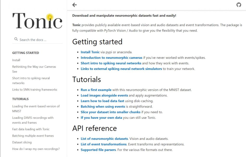 SynSense时识科技积极推动Tonic开源项目，回馈类脑智能社区｜时识科技